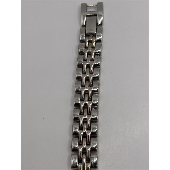 Gruen Precision Women's Watch 24mm Silver Gold Two Tone 7.25" Band- New‎ Battery - Picture 4 of 9